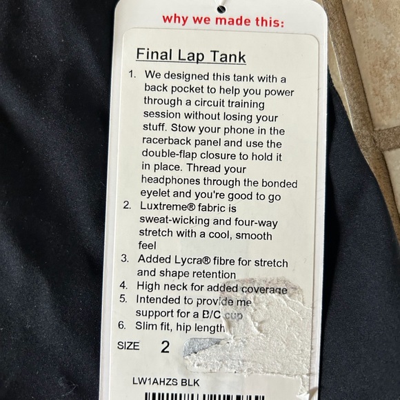 Lululemon final lap tank - Picture 4 of 4